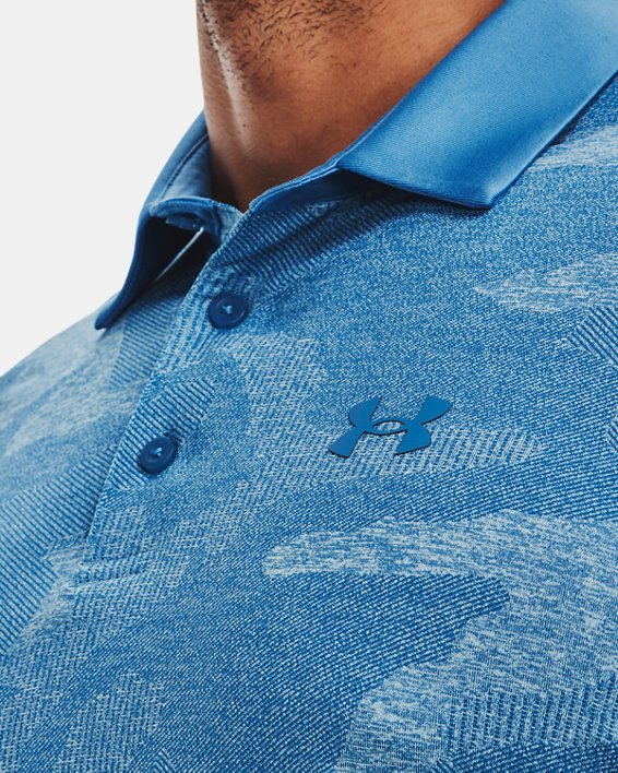 Men's UA Playoff 2.0 Jacquard Polo in Blue image number 3